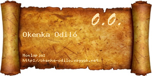 Okenka Odiló névjegykártya